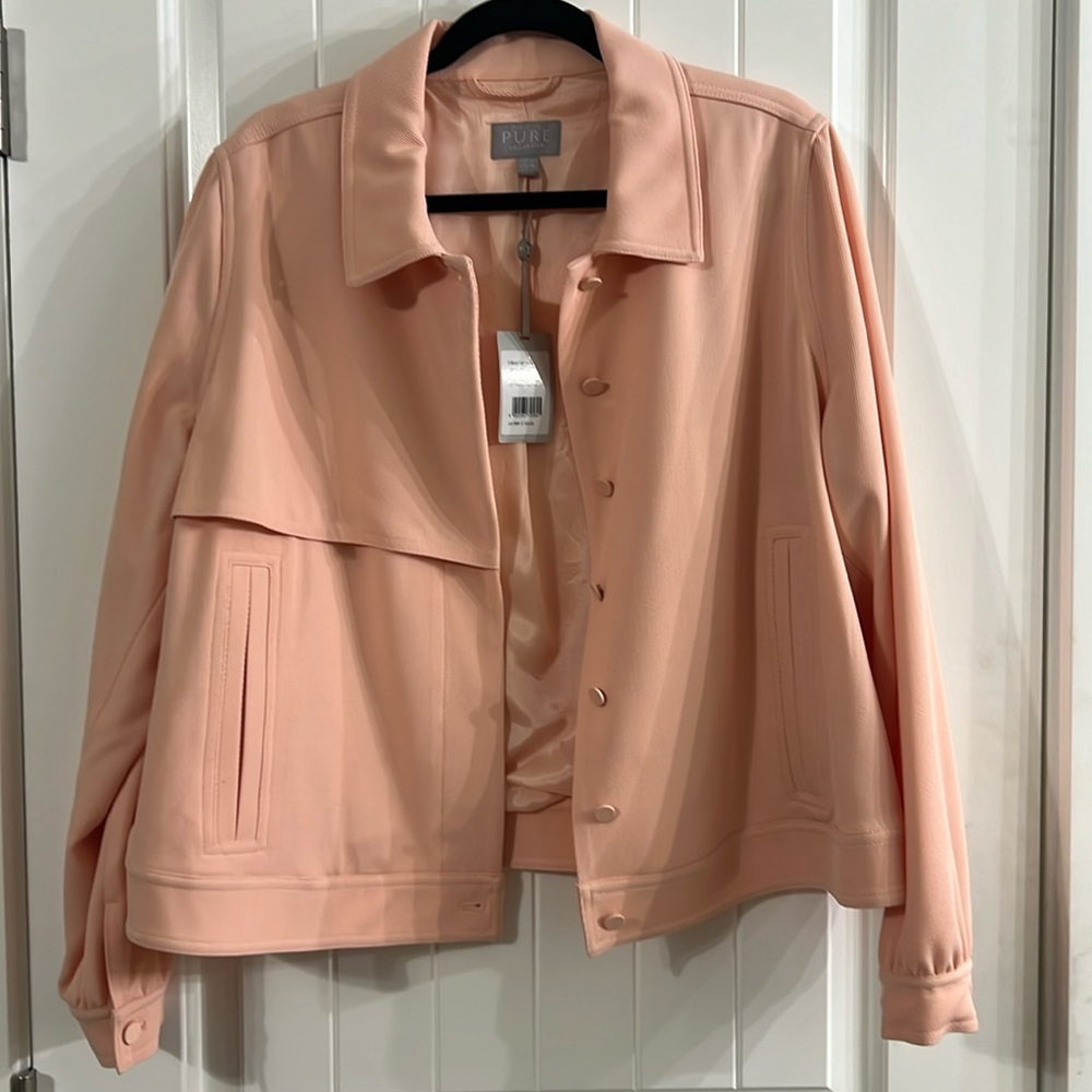 Pure Collection twill collared jacket